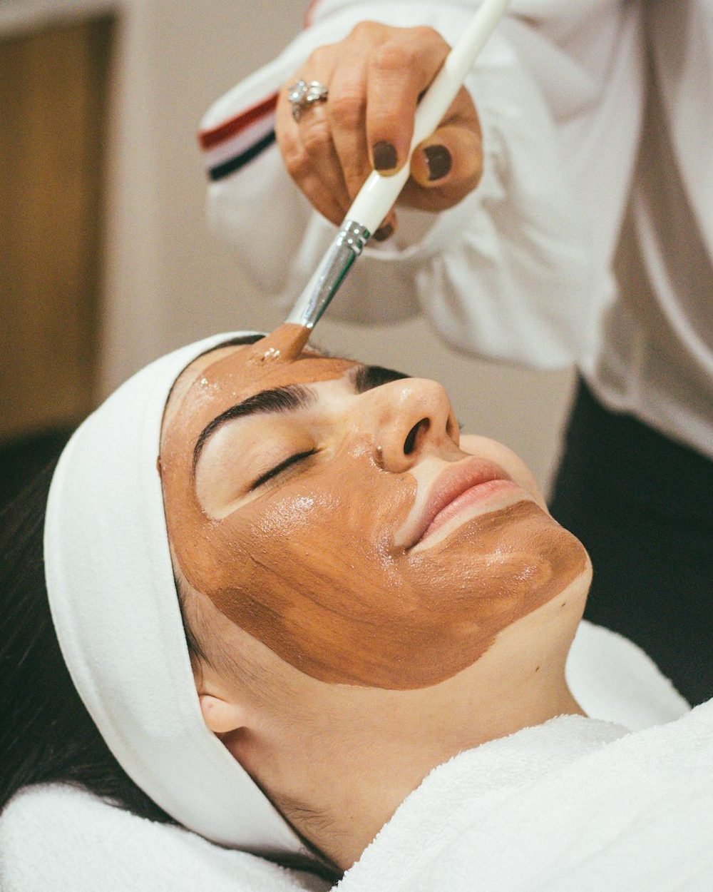 Advanced facial treatment at a beauty spa